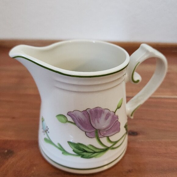 Villeroy Boch Amapola Creamer Pitcher 3.25" W.Germany poppies artistic floral 80 - Picture 8 of 11